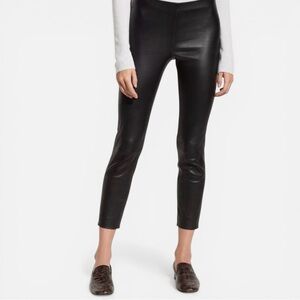 Vince Genuine Leather Seamed Front Ankle Length Leggings M Retail price $1295
